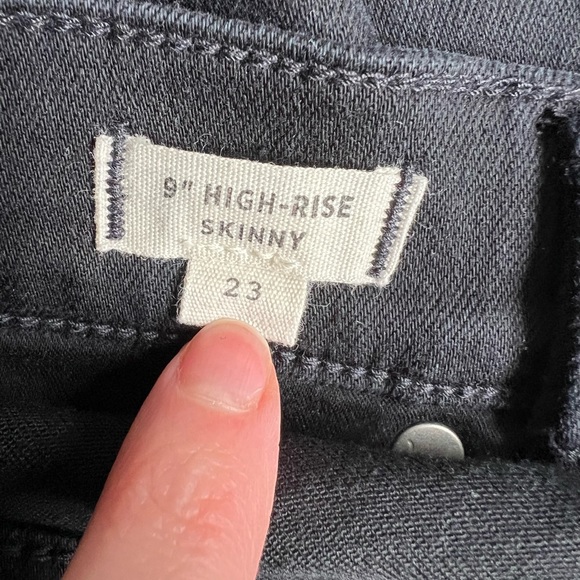 Madewell Black 9” High Rise Skinny Jeans Size 23 - Picture 5 of 9